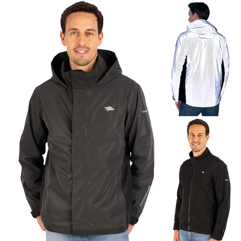 3in1 Smart Jacket - 100% reflektierend & wasserdicht mit Fleece Zipp-In - B-Ware
