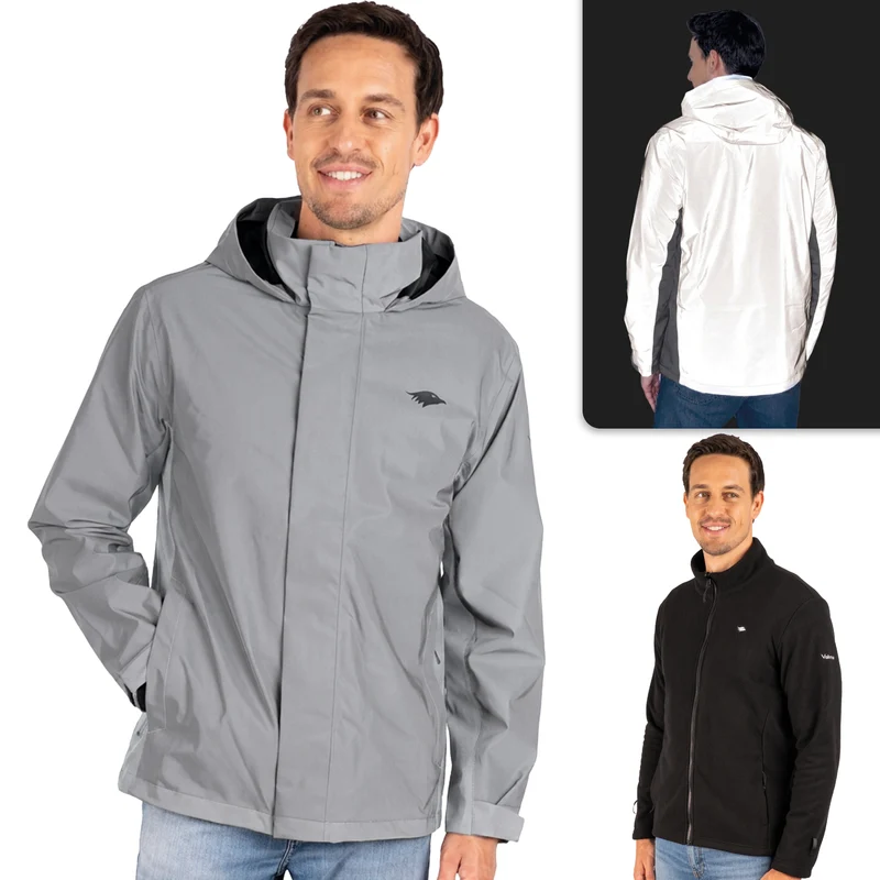 3in1 Smart Jacket Pro - Zertifizierte Schutzjacke, 100% reflektierend mit Fleece Zipp-In - B-Ware