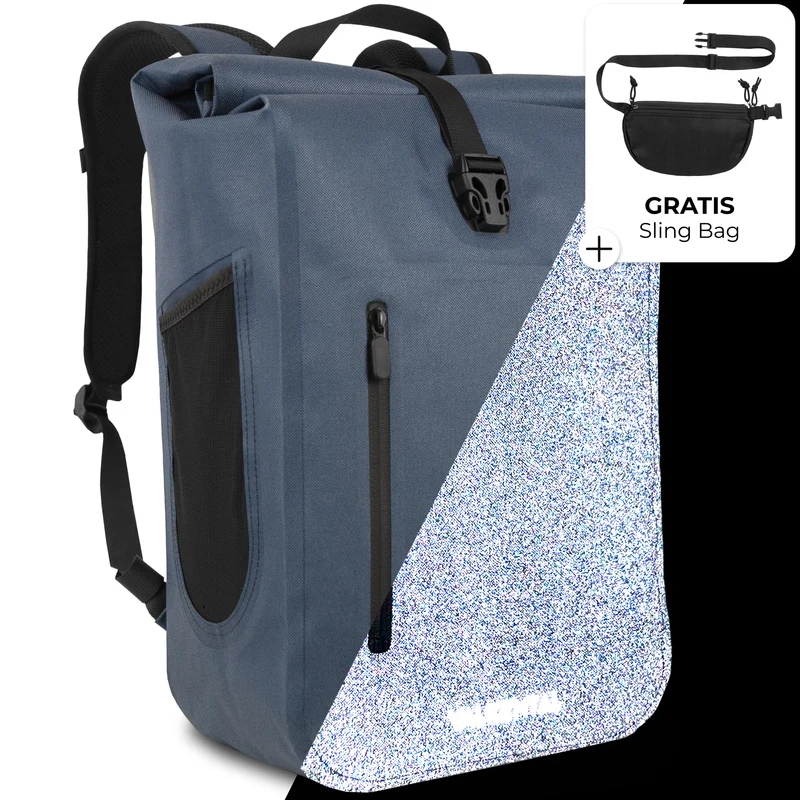 NEU: Waterproof Daily Backpack - Wasserdichter reflektierender Rucksack