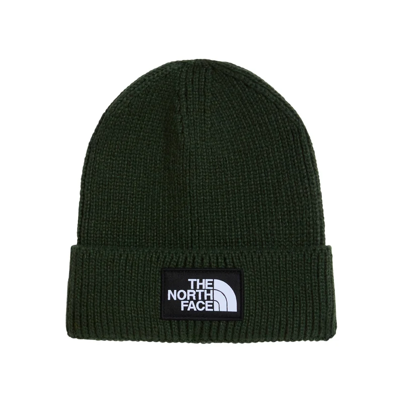 The North Face TNF Logo Box Recycled Beanie Mütze - Flaschengrün