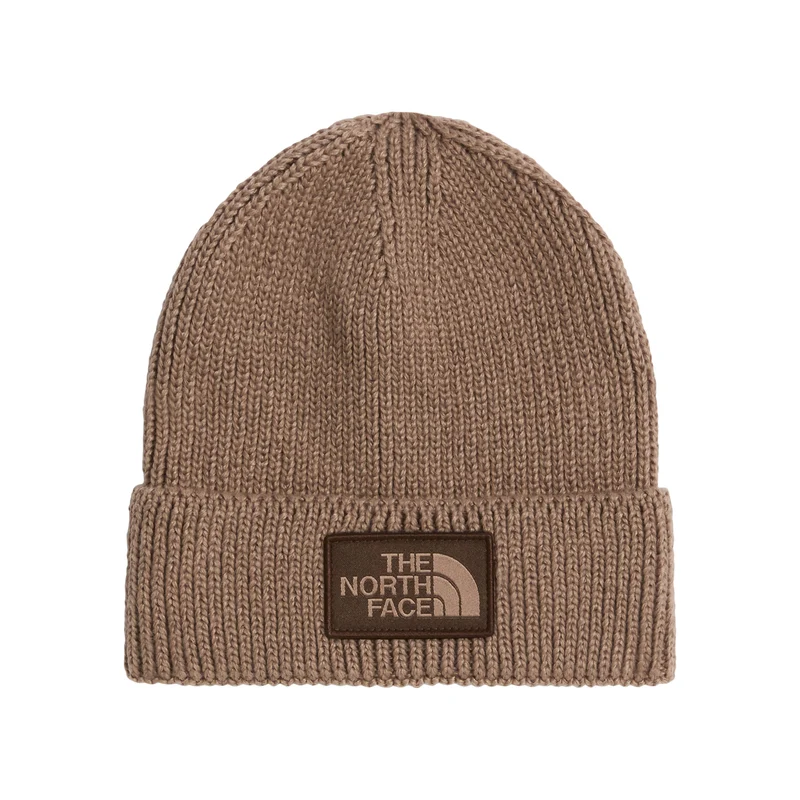 The North Face TNF Logo Box Recycled Beanie Mütze - Taupe