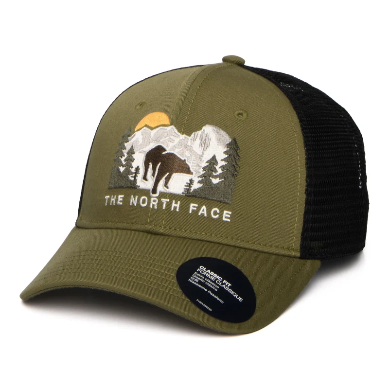 The North Face Embroidered Mudder Recycled Trucker Cap - Moosgrün