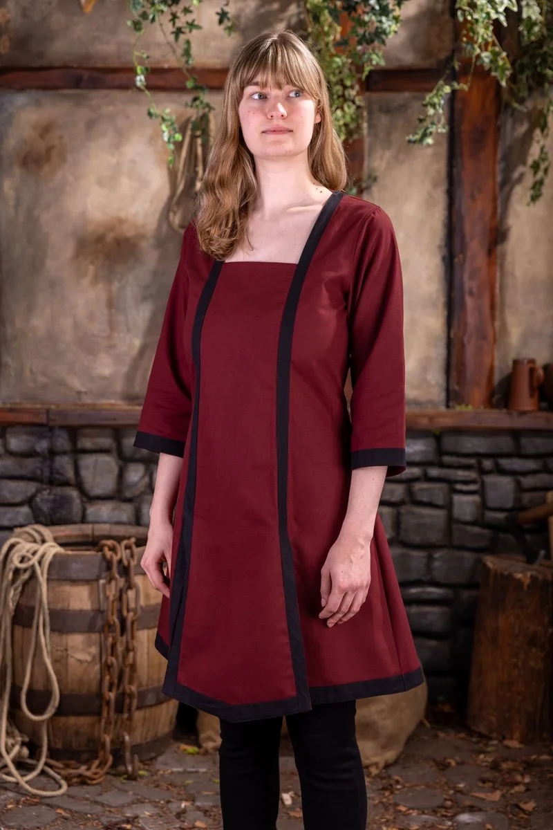 Dungeons & Dragons Fighter Dress für Kämpferinnen Bordeaux/Schwarz