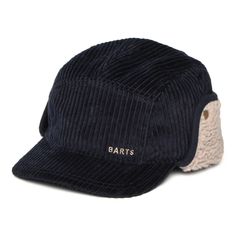 Barts Rayner Kord 5 Paneelen Cap mit Ohrenklappen - Dunkles Marineblau