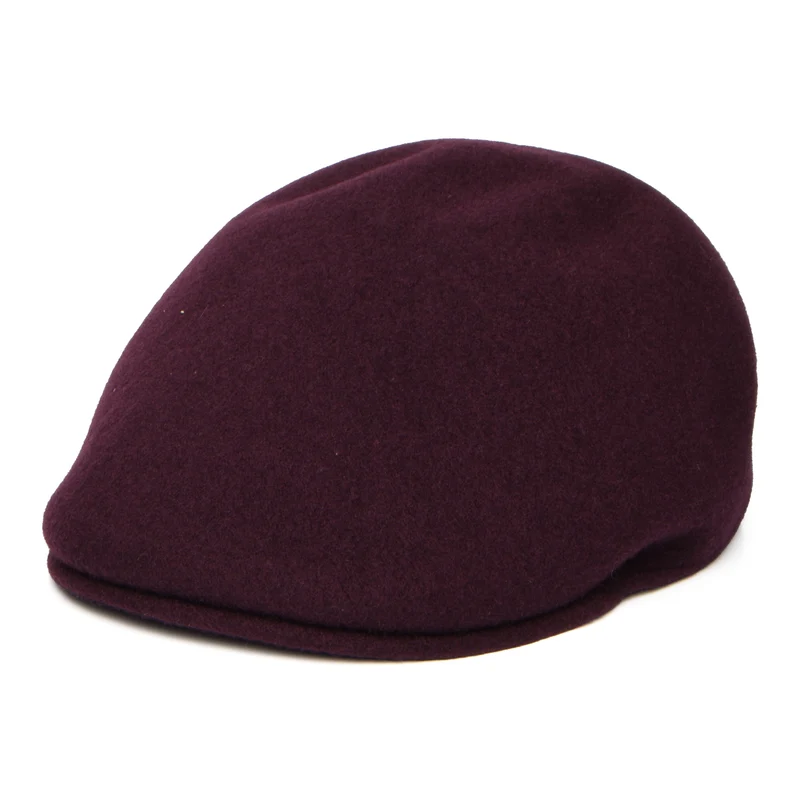 Kangol Nahtlose Wool 507 Schiebermütze - Dunkles Weinrot
