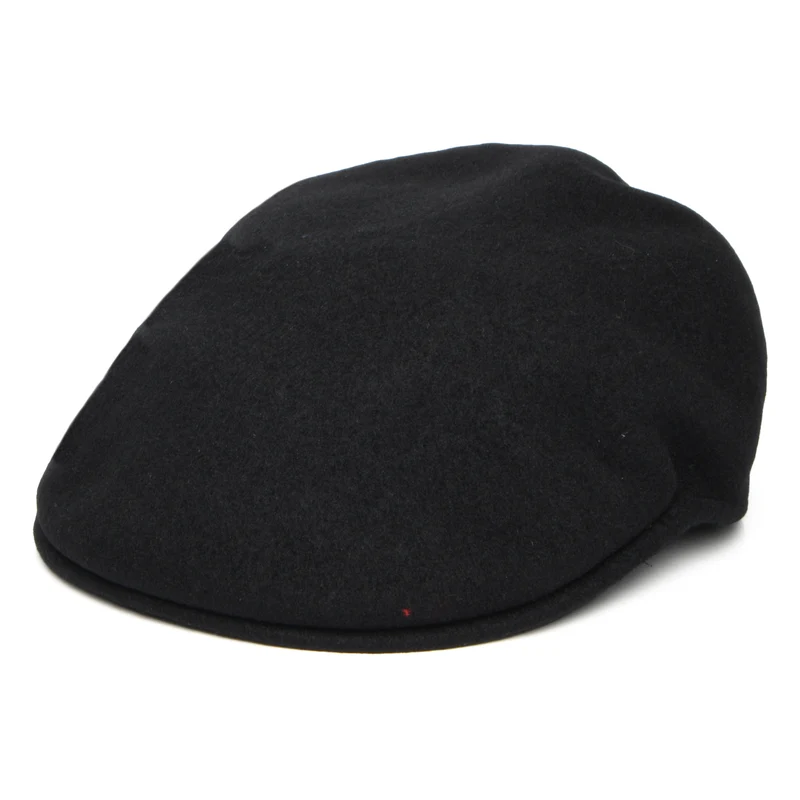 Kangol 504 Schiebermütze aus Wolle - Schwarz-Gold