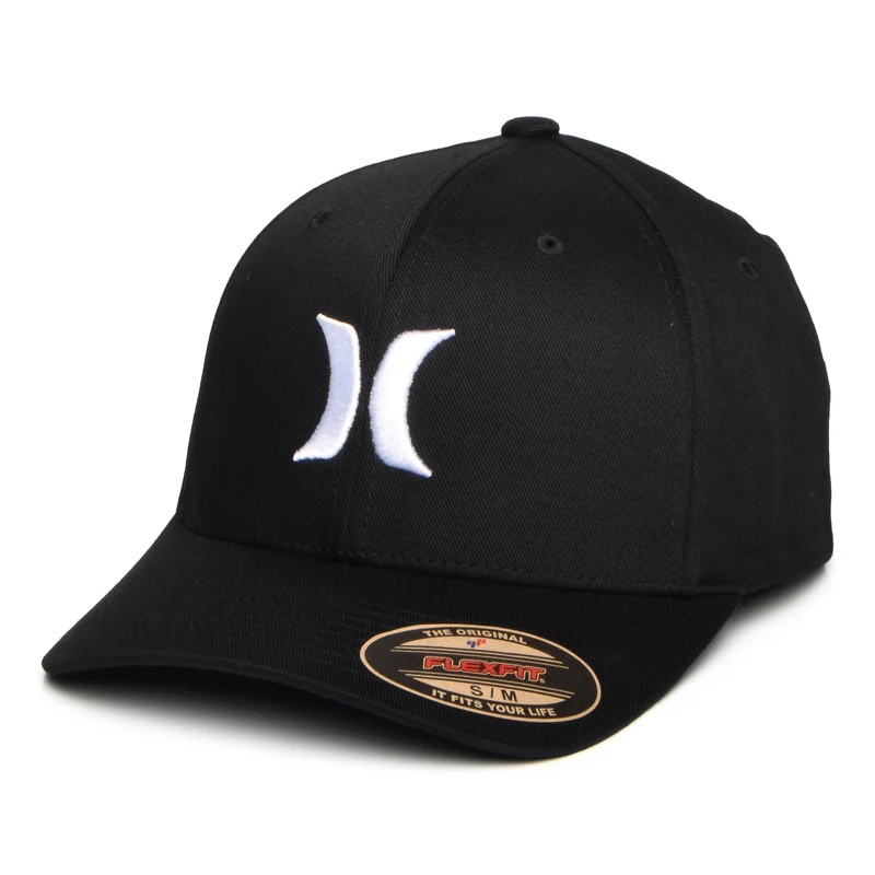 Hurley One & Only Flexfit Baseball Cap - Schwarz-Weiß