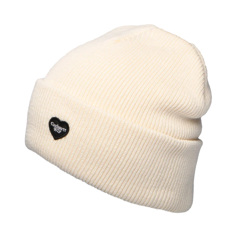Carhartt WIP Small Heart Beanie Mütze aus organischer Baumwolle - Natur