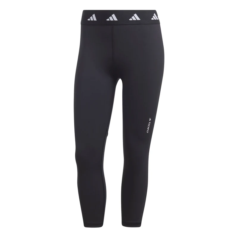 ADIDAS TF CAPRI L Sportliche Capri-Hose Schwarz-Weiß