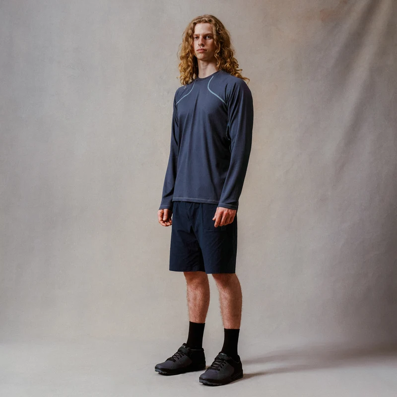 Unisex Corner L/S Tee - Obre Blue