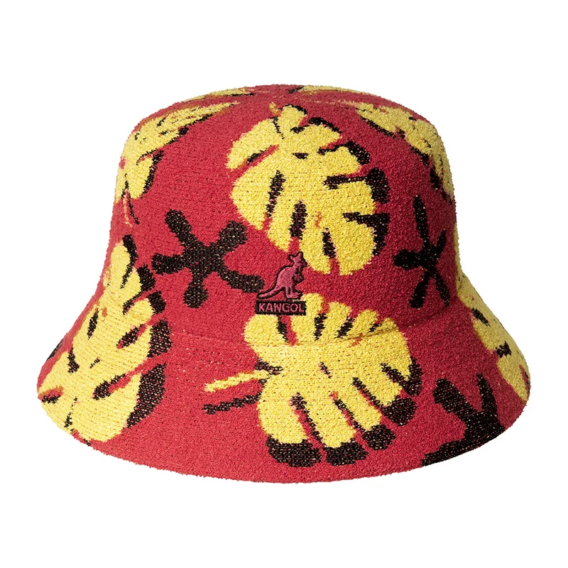 Kangol Plant Love Lahinch Bermuda Fischerhut - Rot-Gelb
