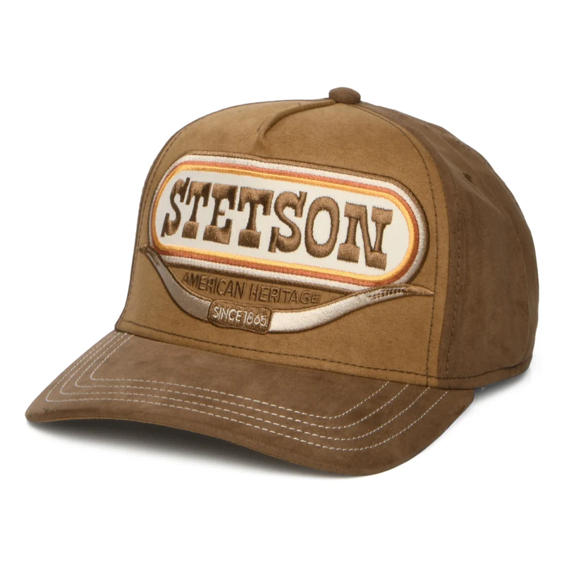 Stetson Buffalo Horn Snapback Cap - Braun
