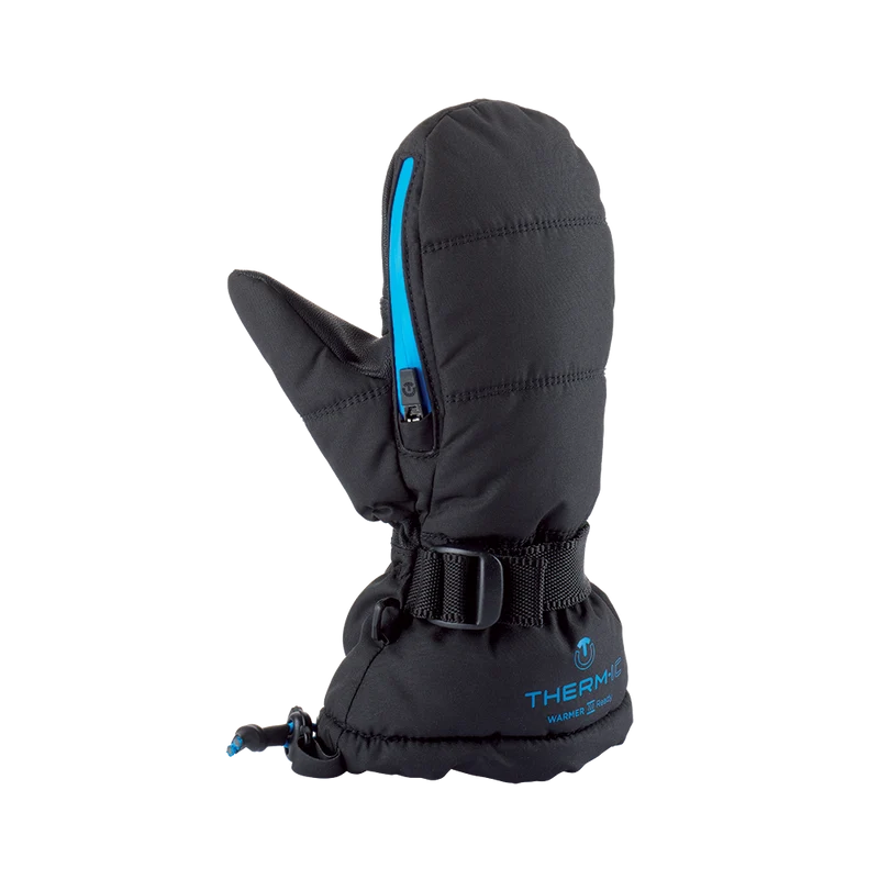 Ski mittens with warmer pocket - Warmer Ready Junior blue