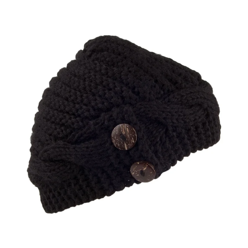 Scala Emilia Knopf Beanie Mütze - Schwarz