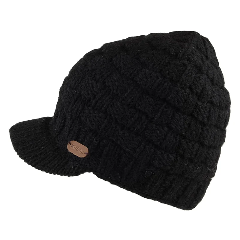 Kusan Korbmuster Schirmmütze - Schwarz