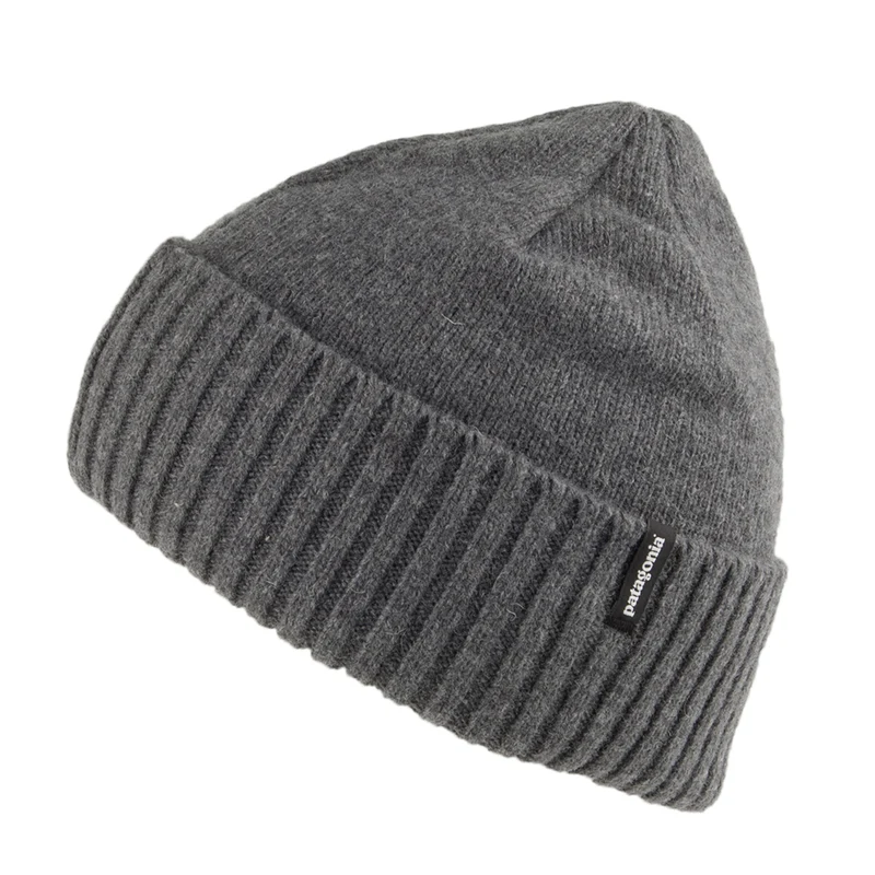 Patagonia Brodeo Beanie Mütze aus recycelter Wolle - Anthrazit