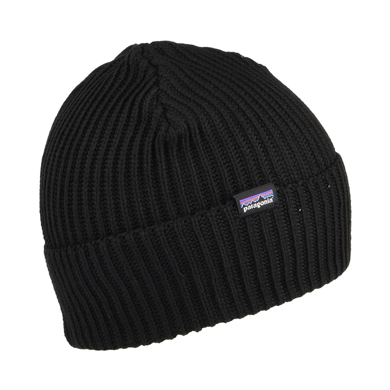 Patagonia Fishermans gerollt Beanie Mütze - Schwarz