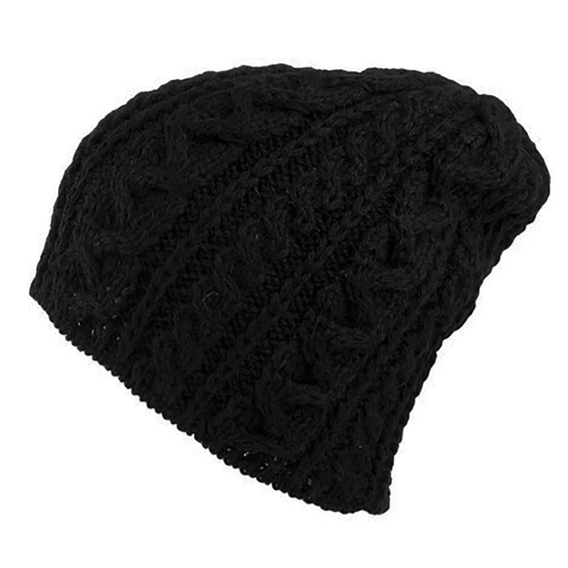 Highland 2000 Übergroße Beanie Mütze aus Englischer Wolle - Schwarz