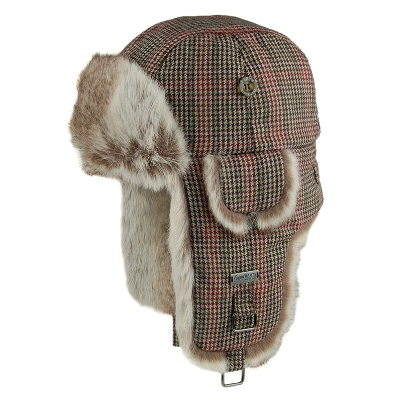 Barts Kamikaze Fliegermütze Houndstooth - Braun