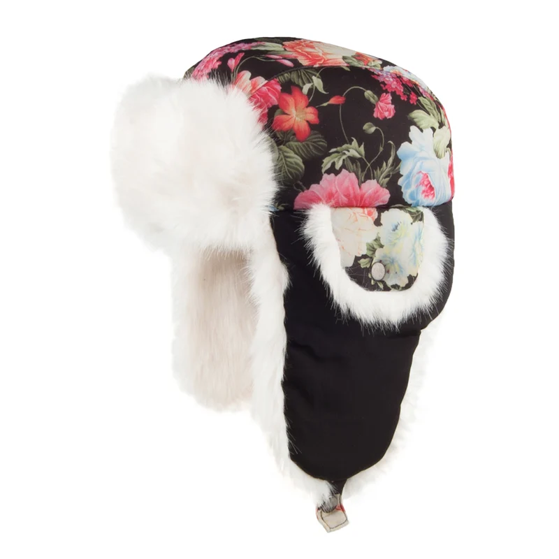 Scala Trapper Mit Blumenmuster - Schwarz