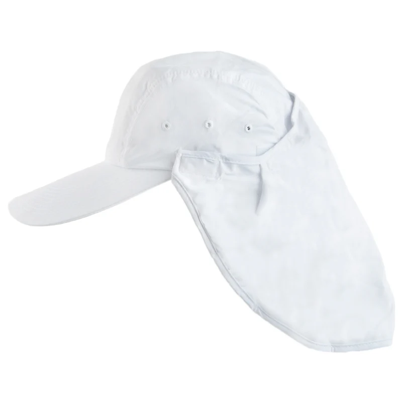 Dorfman-Pacific Cap mit abnehmbarem Sonnenschutz - Weiß