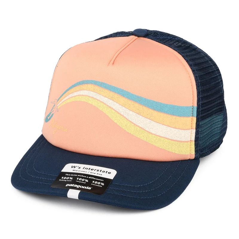 Patagonia Damen Psychedelic Slider Interstate Trucker Cap - Blau