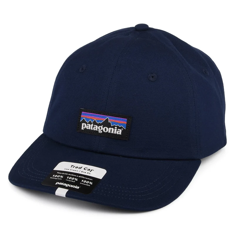 Patagonia P-6 Label Trad Baseball Cap aus organischer Baumwolle - Marineblau