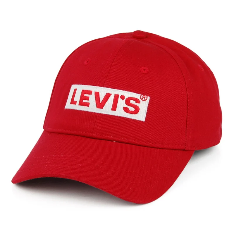 Levi's Box Tab Baseball Cap - Rot Etikett ohne Aufschrift