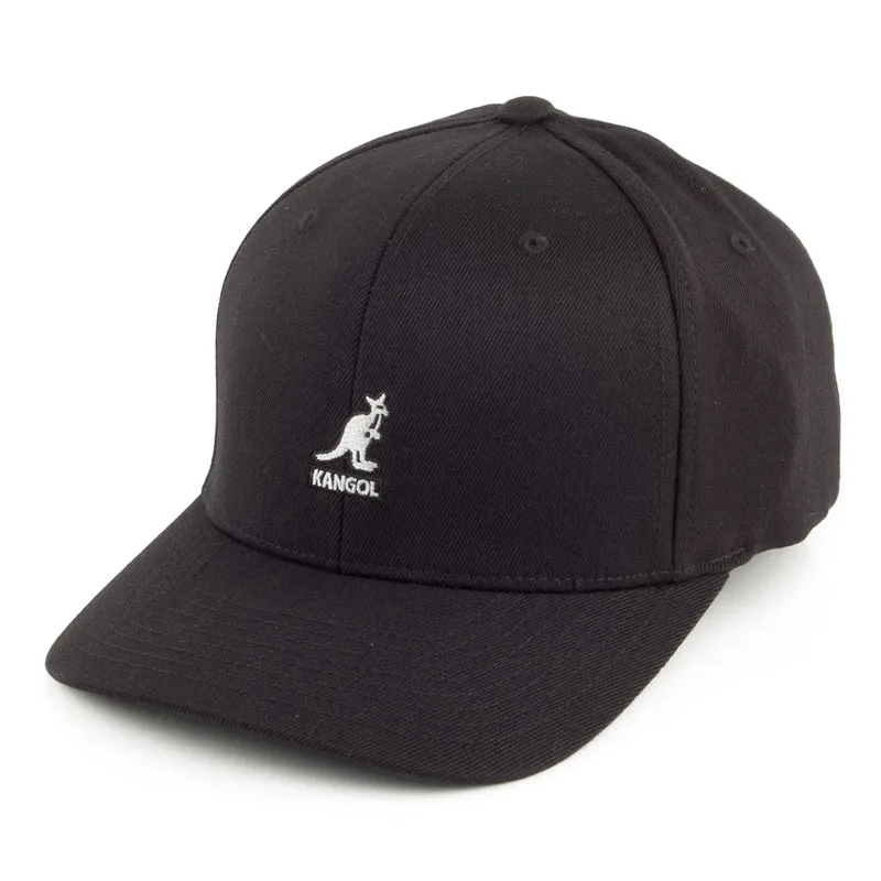 Kangol Flexfit Baseball Cap aus Wolle - Schwarz
