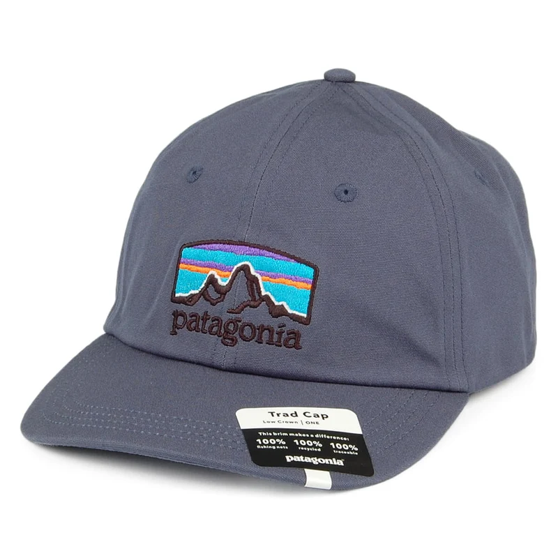 Patagonia Fitz Roy Horizons Trad Baseball Cap aus organischer Baumwolle - Blau