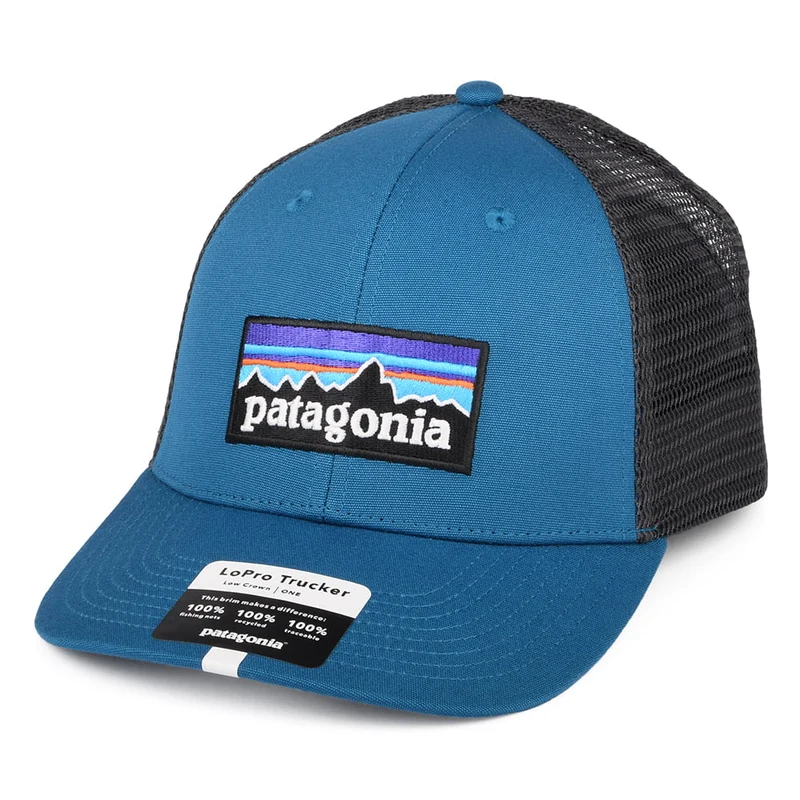 Patagonia P-6 Logo LoPro Trucker Cap aus organischer Baumwolle - Petrol