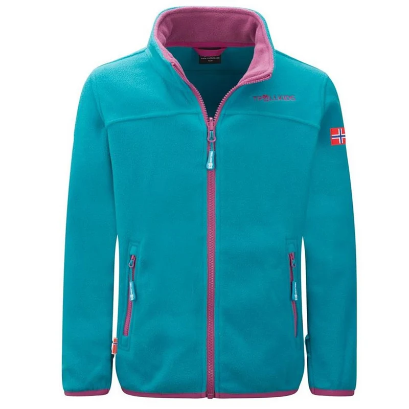 Trollkids- Girls Oppdal Jacket XT- dark turquoise