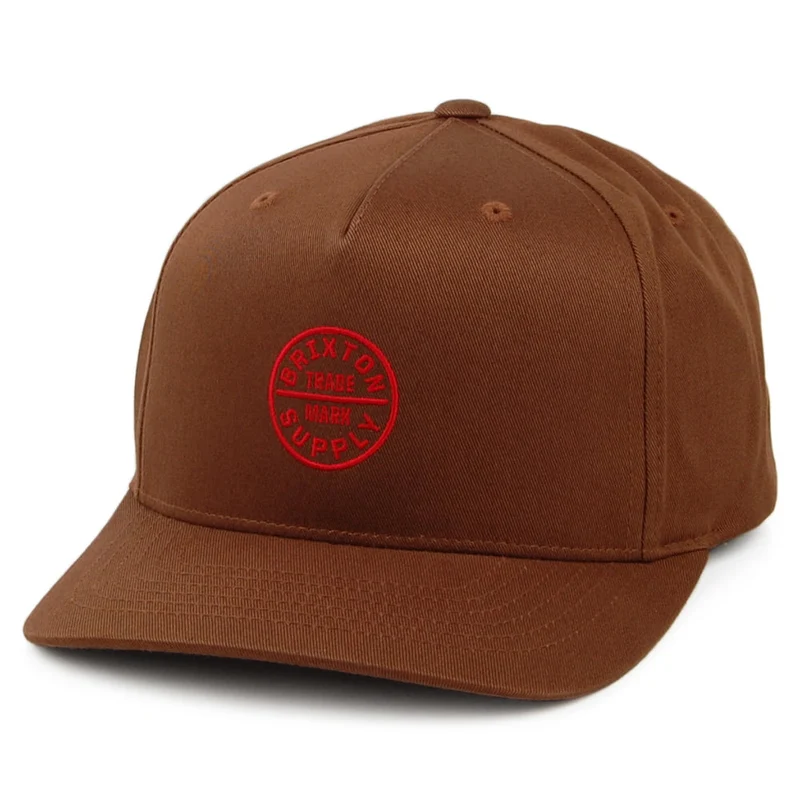 Brixton Oath 110 Medium Profil Snapback Cap - Braun