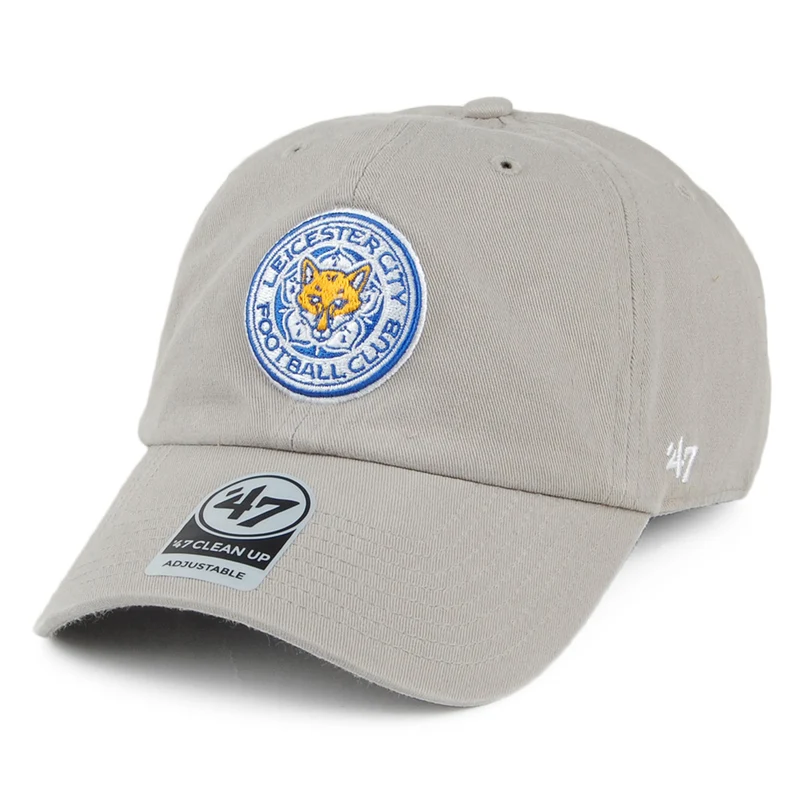 47 Brand Leicester City F.C. Baseball Cap - Clean Up - Grau