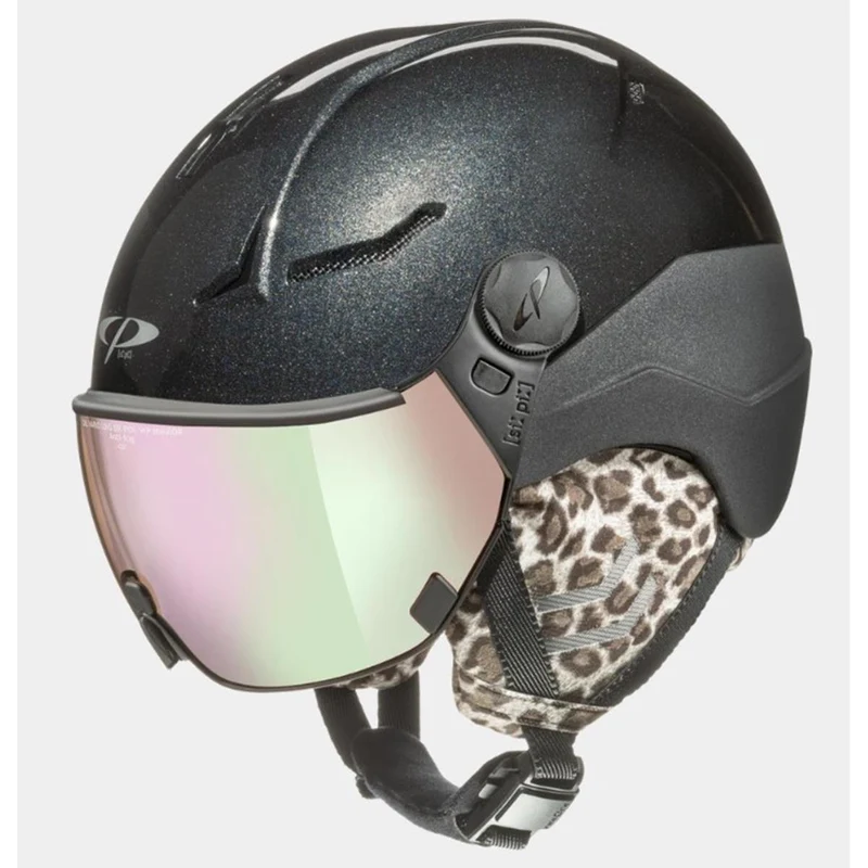 CP Coya+ Skihelm - Black Sparkling Leo