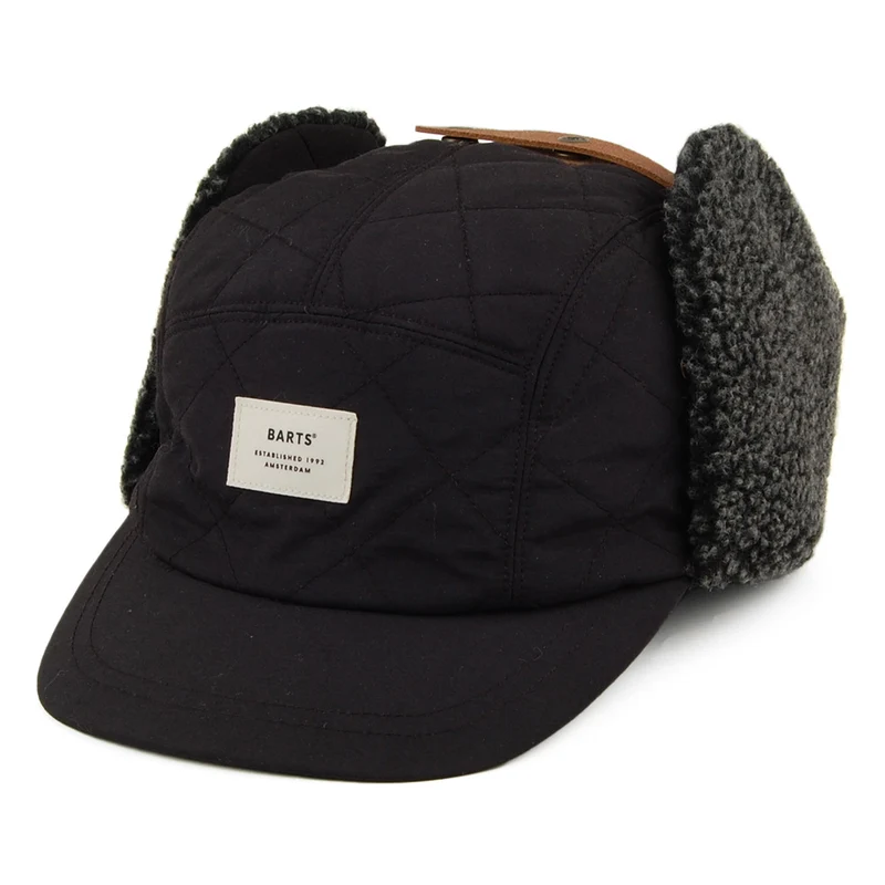 Barts Aspen Baseball Cap mit Ohrenklappen - Schwarz