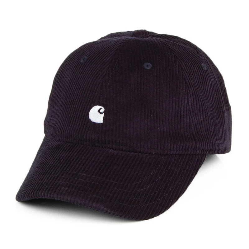 Carhartt WIP Harlem Kord Baseball Cap - Dunkles Marineblau