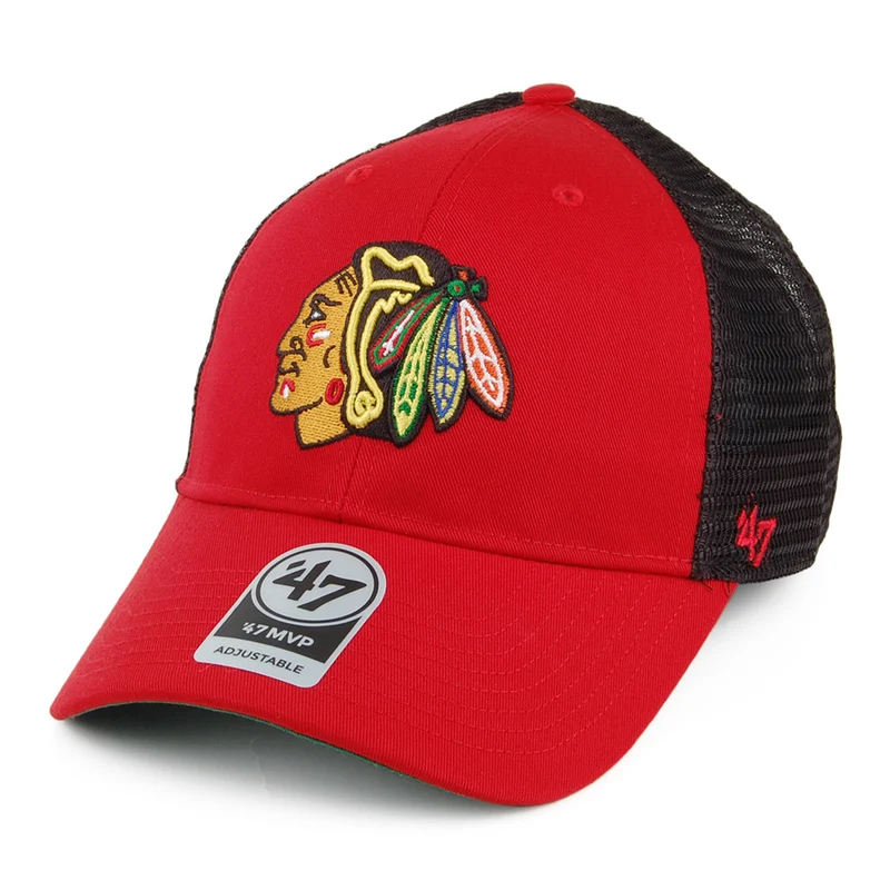 47 Brand NHL Chicago Blackhawks Trucker Cap - Branson MVP - Rot