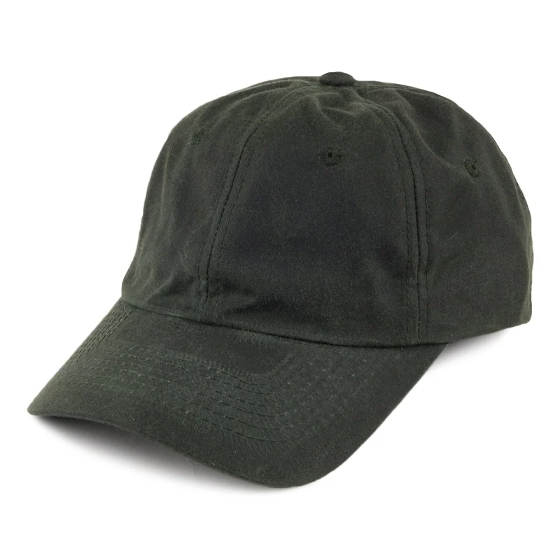 Dorfman Pacific Unstrukturierte Wachstuch Baseball Cap - Olivgrün