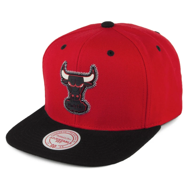 Mitchell & Ness Snapback Cap Chicago Bulls - Zig Zag - Rot-Schwarz