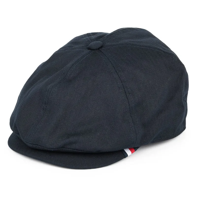 Tommy Hilfiger Ballonmütze mit Fischgrätmuster aus Baumwolle - Dunkles Marineblau