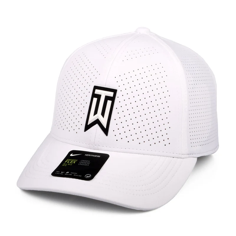 Nike Golf Tiger Woods Aerobill H86 perforiert Baseball Cap - Weiß