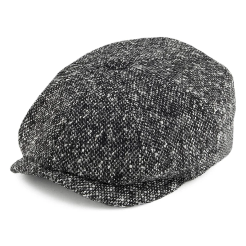 Stetson Donegal Tweed Hatteras Ballonmütze - Anthrazit