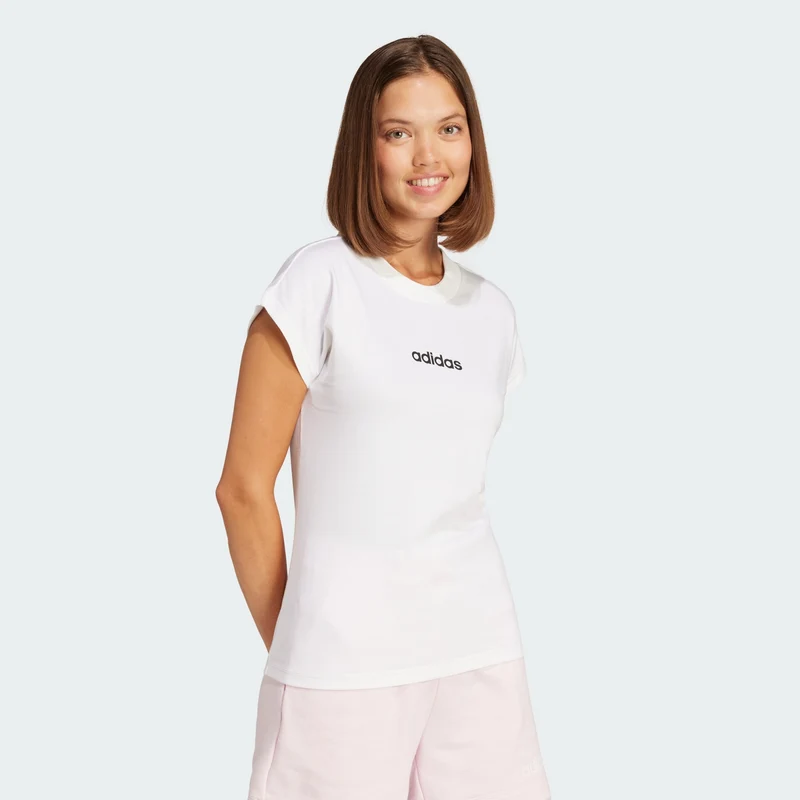 adidas Womens Essentials Linear Cotton Tee