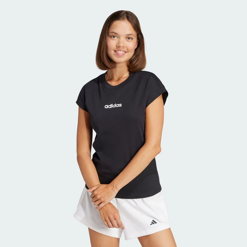 adidas Womens Essentials Linear Cotton Tee