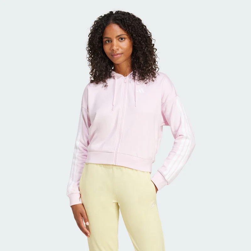adidas Womens Essentials 3-Stripes French Terry Full