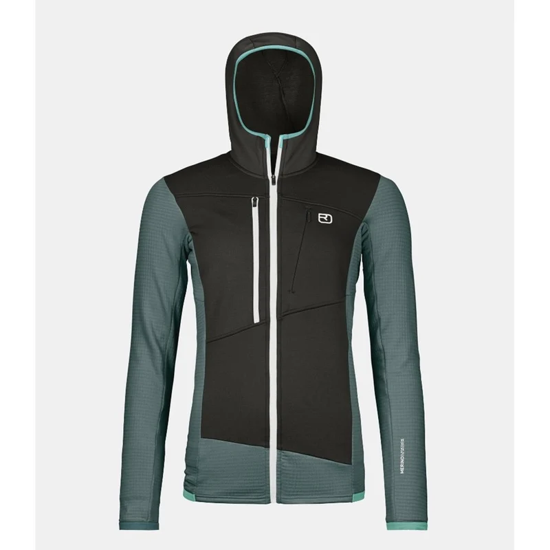 Ortovox - FLEECE GRID HOODY - dark arctic grey - Damen