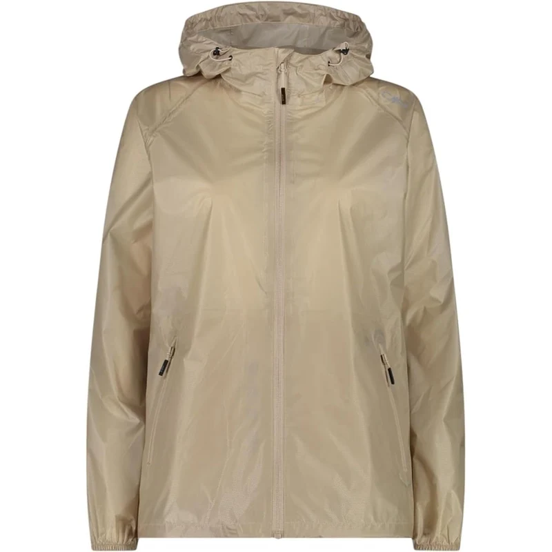 CMP Woman Jacket Rain Fix Hood sabbia
