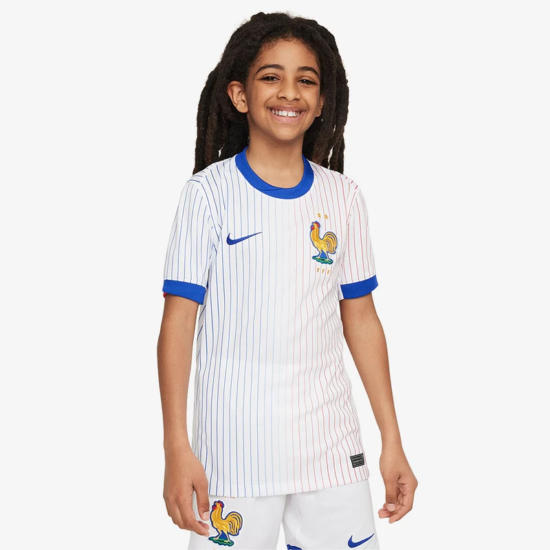Nike Frankreich 2024 Kinder Dri-FIT Stadium Auswärtstrikot