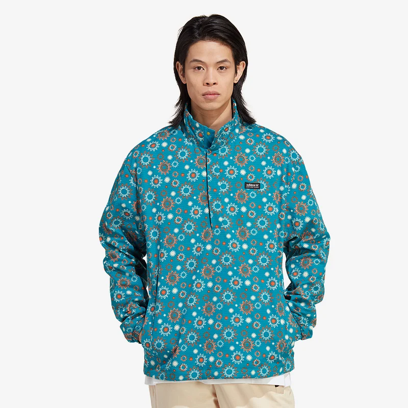 adidas Originals Adventure Nature Awakening Half-Zip Allover Print Windbreaker - Multi